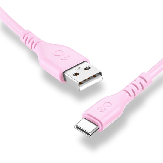 Kabel USBA-USBC  BASIC 1.2m jasny różowy EXC