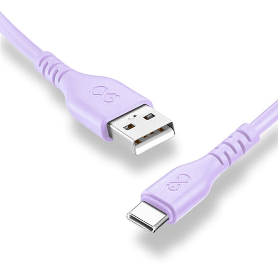 Kabel USBA-USBC  BASIC 1.2m liliowy EXC