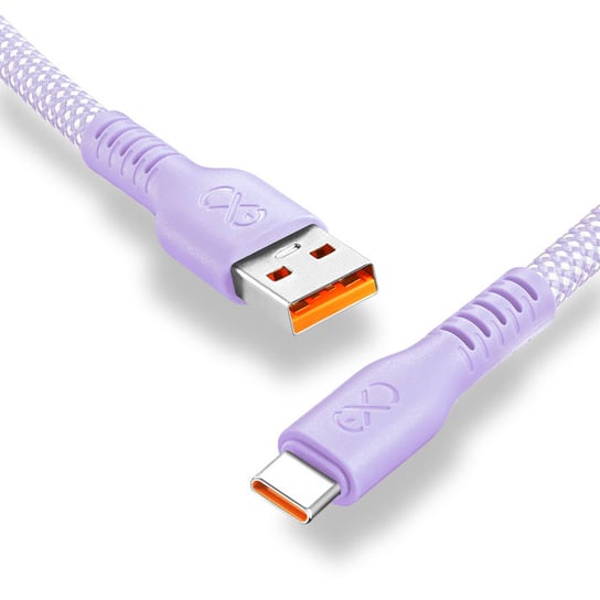 Kabel USBA-USBC eXc IMMORTAL, 0.9m, liliowy EXC