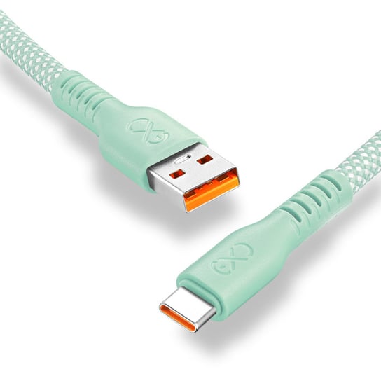 Kabel USBA-USBC eXc IMMORTAL, 2.0m, miętowy EXC