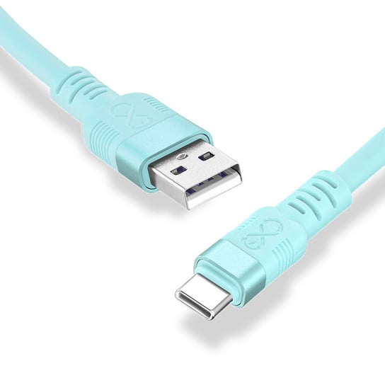 Kabel USBA-USBC eXc WHIPPY Pro 0.9m błękit nieba EXC