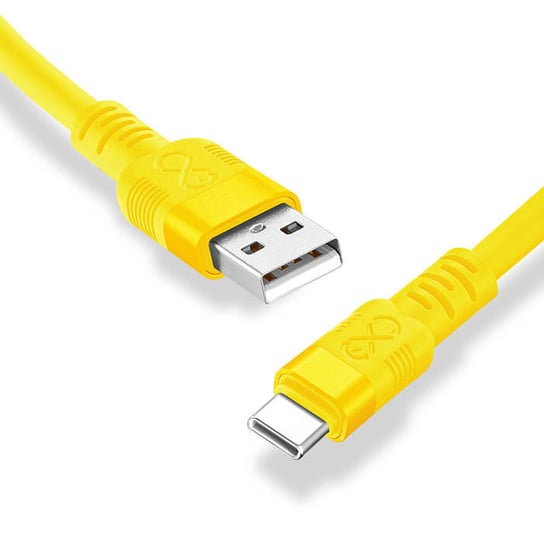 Kabel USBA-USBC eXc WHIPPY Pro 0.9m dojrzała cytryna EXC