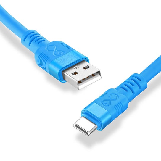Kabel USBA-USBC eXc WHIPPY Pro 0.9m rozlany cyan EXC