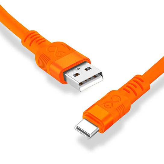 Kabel USBA-USBC eXc WHIPPY Pro 0.9m soczysta pomarańcza EXC