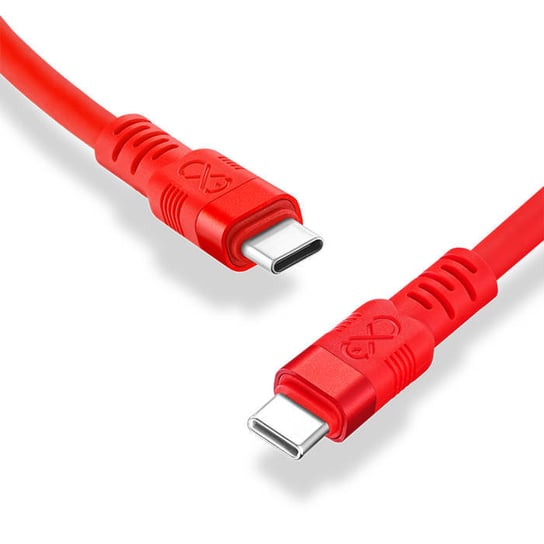 Kabel USBC-USBC eXc WHIPPY Pro 0.9m krwista czerwień EXC