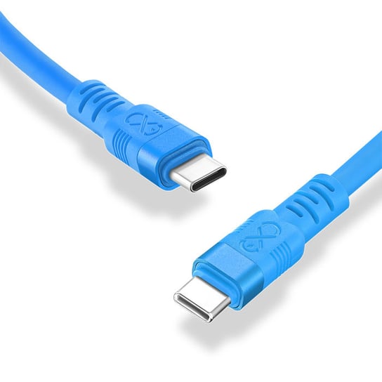 Kabel USBC-USBC eXc WHIPPY Pro 0.9m rozlany cyan EXC