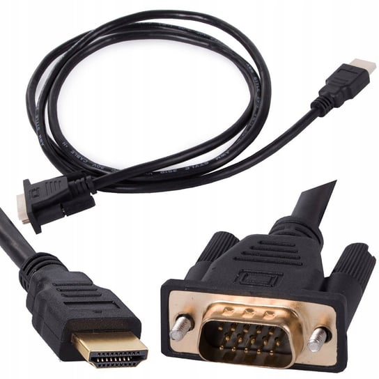 Kabel Vga - Hdmi 1,3M Gold Złote Złącza Full Hd Przewód D-Sub VERK GROUP