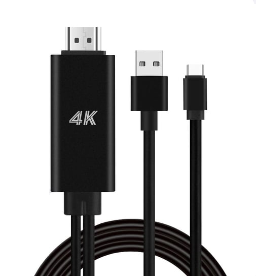 Kabel wideo z USB TYP-C na HDMI 1,8m + ładowanie 4K Inna marka