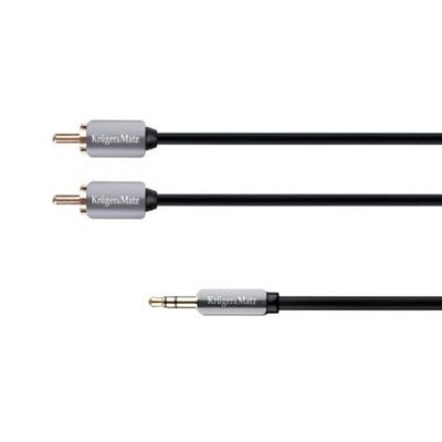 Kabel wtyk jack 3.5 - 2RCA stereo 1.0m Kruger Matz Zamiennik/inny