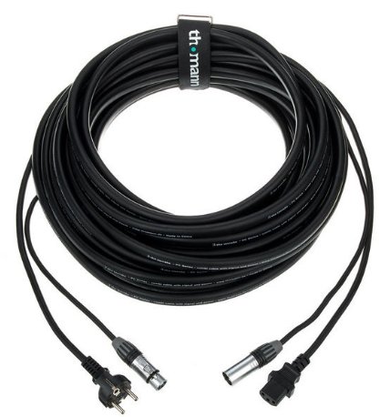 Kabel zasilająco-sygnałowy XLR IEC 20 m the sssnake Inny producent