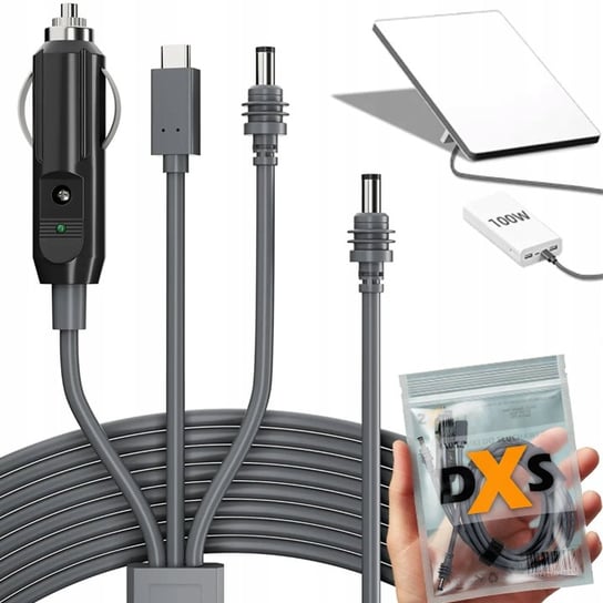 KABEL ZASILAJĄCY 3w1 DO STARLINK MINI - USB-C + CAR + DC do DC 5M, 100 W 5A DXS