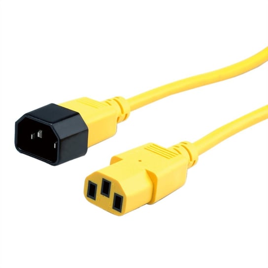 Kabel zasilający do komputera monitor żółty 3 m Roline