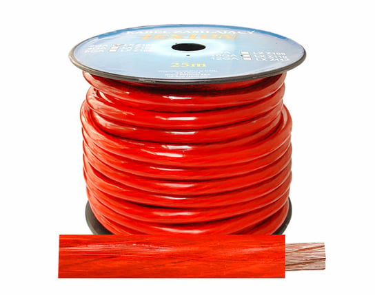 Kabel zasilający LEXTON 2GA/12mm CCA, czerwony. Lexton