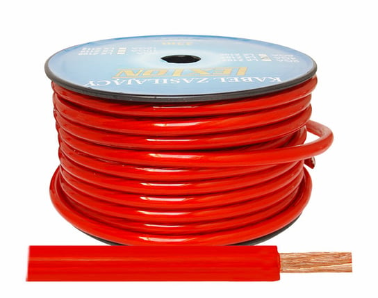 Kabel zasilający LEXTON 4GA/10mmCCA, czerwony. Lexton