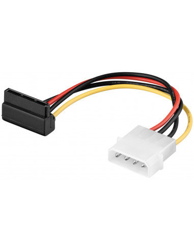 Kabel zasilający typu /adapter zasilający do komputera, wtyk 5,25 na SATA 90° - Długość kabla 0.13 m Goobay