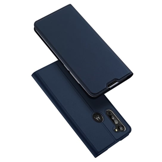 Kabura etui pokrowiec z klapką, Motorola Moto G8, niebieski Dux Ducis