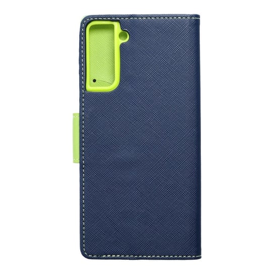 Kabura Fancy Book do SAMSUNG S21 Plus granatowy / limonka KD-Smart