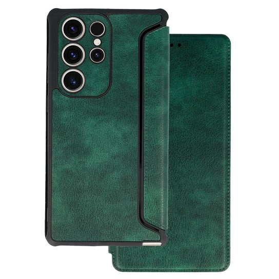 Kabura Razor Leather Book do Samsung Galaxy S23 Plus ciemnozielona Inna marka