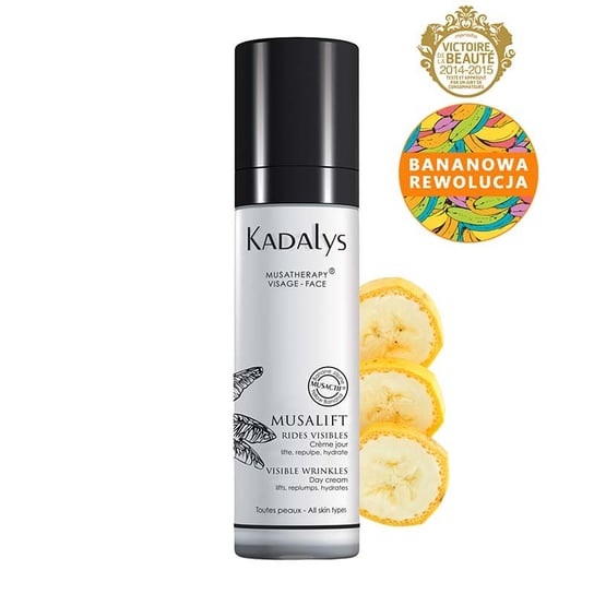 KADALYS Musalift visible wrinkles - day cream organic yellow banana, Organiczny liftingujący krem na dzień z żółtych bananów 50ml Kadalys