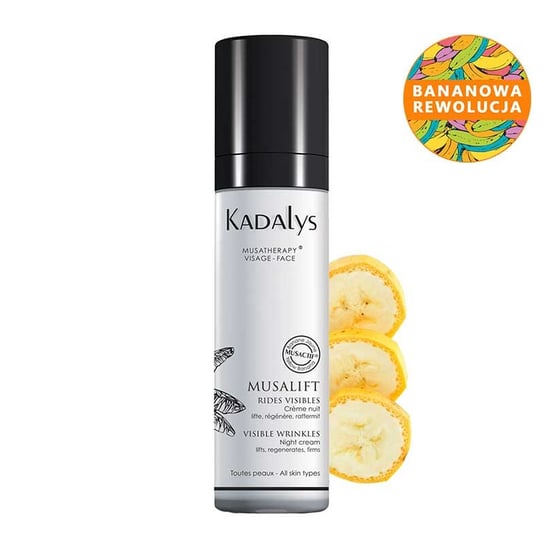 KADALYS Musalift visible wrinkles - night cream organic yellow banana, Organiczny liftingujący krem na noc z żółtych bananów 50ml Kadalys