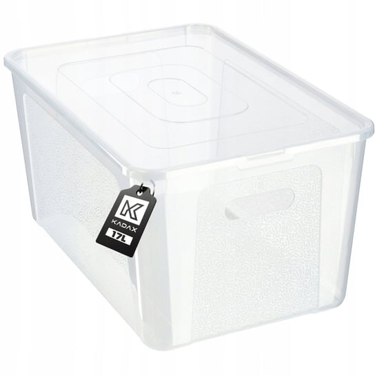 KADAX Pojemnik Organizer 17L Pudełko Zabawki Plastikowe Z Pokrywą Bezbarwny KADAX