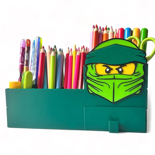 KAJAWIS organizer kredki XL Ninjago LEGO przybornik biurko SZUFLADKA Ninja EKO Kajawis