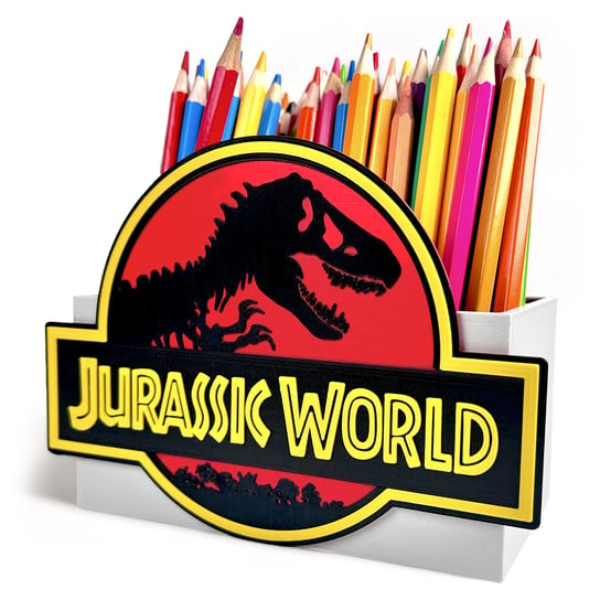 KAJAWIS Organizer na biurko w stylu Jurassic 3D przybornik kredki dinozaur EKO Kajawis