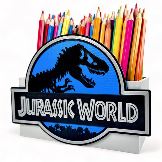 KAJAWIS Organizer na biurko w stylu Jurassic 3D przybornik kredki dinozaur EKO Kajawis