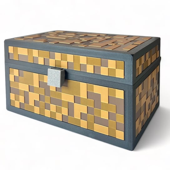 KAJAWIS skrzynia pudełko XXL w stylu MINECRAFT box BRĄZOWY dekoracje do pokoju EKO Kajawis