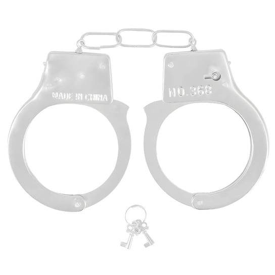 Kajdanki policyjne metalowe srebrne zamykane z kluczykiem dla dzieci Inna marka