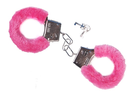 Kajdanki z futerkiem, różowy PartyDeco