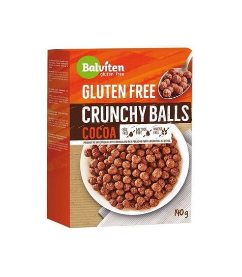Kakaowe kulki śniadaniowe, Crunchy balls, 140 g, produkt bezglutenowy, Balviten BALVITEN