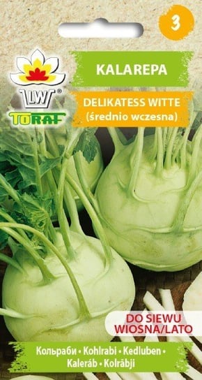 Kalarepa DELIKATESS WITTE (biała, śr. wczesna)
Brassica oleracea L. var. gongylodes Toraf