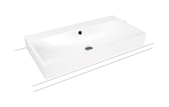 Kaldewei Silenio umywalka 90x46 cm nablatowa prostokątna model 3043 biała 904206013001 Inna marka