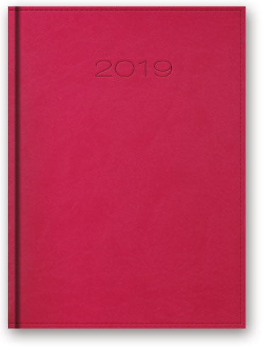 Kalendarz 2019, dzienny, format B6, Vivella, amarant Lucrum