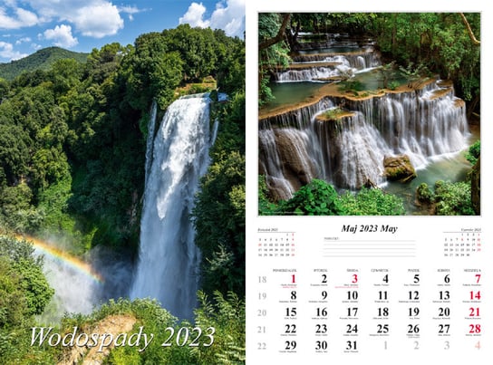 Kalendarz 2023 Ścienny 7-K Wodospady Radwan