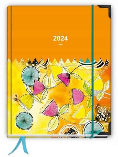 Kalendarz 2024 2Dni=1Strona Szyty Tadaplanner Książkowy Tygodniowy A5+ TADAPLANNER