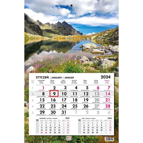 Kalendarz 2024 Jednodzielny Główka Płaska Tatry EV-Corp