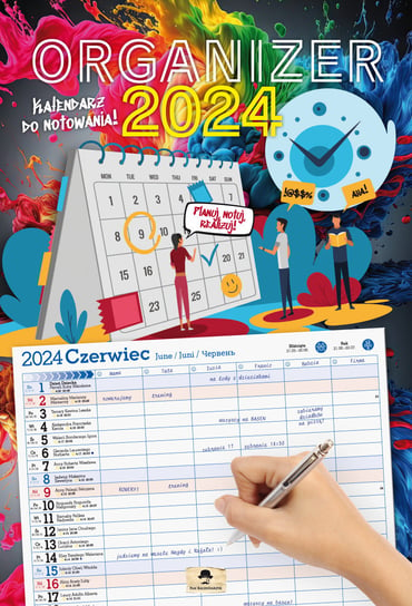 Kalendarz 2024 Ścienny A3 Organizer V.2 Pan Kalendarzyk