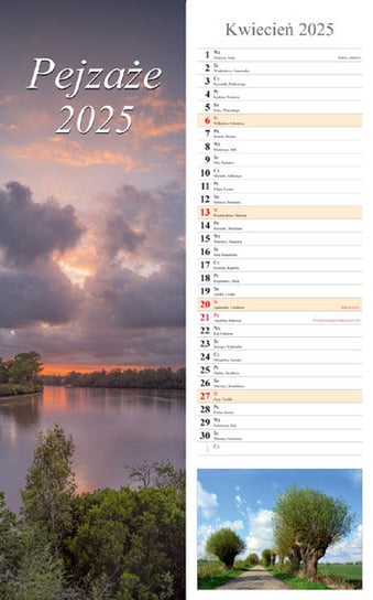 Kalendarz 2025 Paskowy Pejzaże Radwan