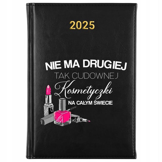 KALENDARZ 2025 Planer Książkowy CZARNY Terminarz Cudowna Kosmetyczka Wzory Inna marka