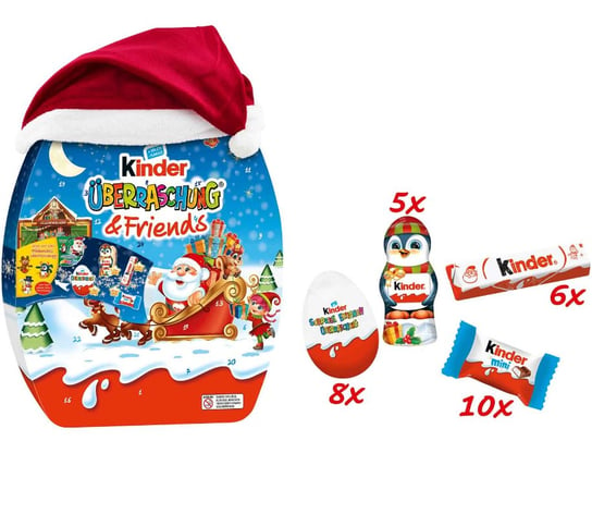 Kalendarz adwentowy Kinder Niespodzianka i Przyjaciele 370g Kinder