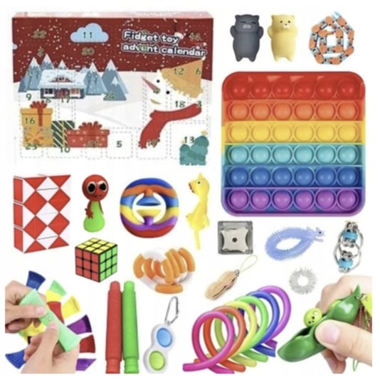 Kalendarz Adwentowy Z Zabawkami Antystresowymi Fidget Spiner Dl Dzieci 2023 Inna marka