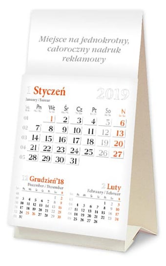 Kalendarz biurkowy 2019, Codex