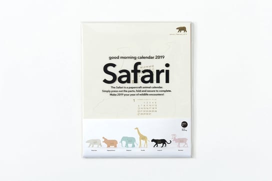 Kalendarz biurkowy 2020, Safari Good morning inc.