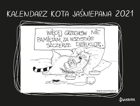 Kalendarz biurkowy 2021, kota Jaśniepana Dwukropek PAP
