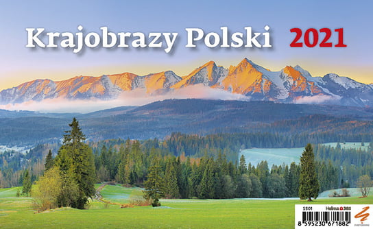 Kalendarz biurkowy 2021, poziomy, Krajobrazy Polski Helma 365, Narcissus
