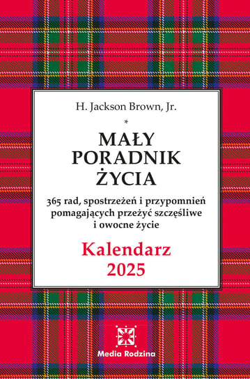 Kalendarz biurkowy 2025 dzienny Media Rodzina Mały Poradnik Życia czerwony Media Rodzina