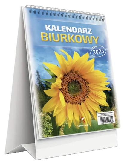 Kalendarz biurkowy A5 2025 Tygodniowy z notatnikiem Artsezon