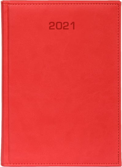 Kalendarz dzienny 2021, A4, Manager Vivella, czerwony Dazar